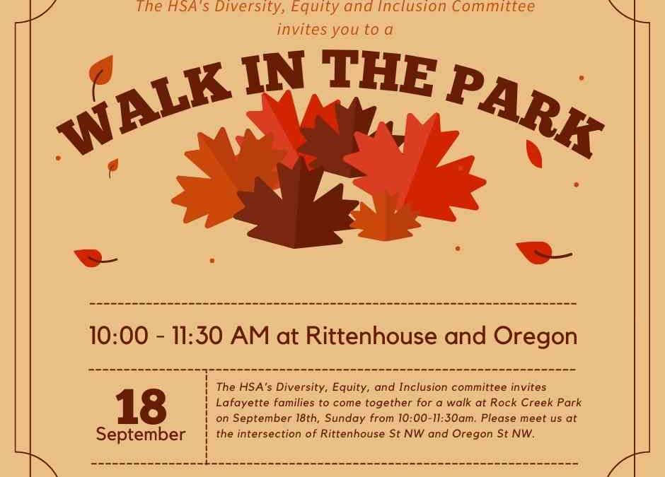 DEI Walk in Rock Creek This Sunday!